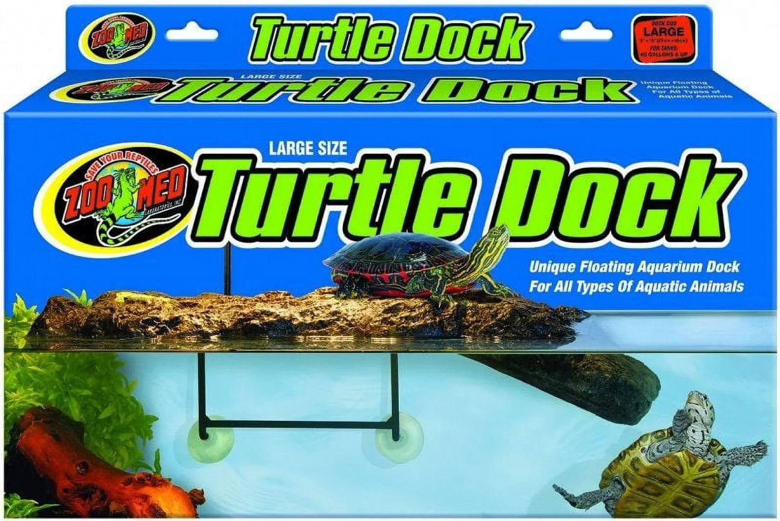 (18" 2 Med 40 Tanks Large Dock x - Floating Pack Zoo 9" Turtle Gallon of Wide) Long