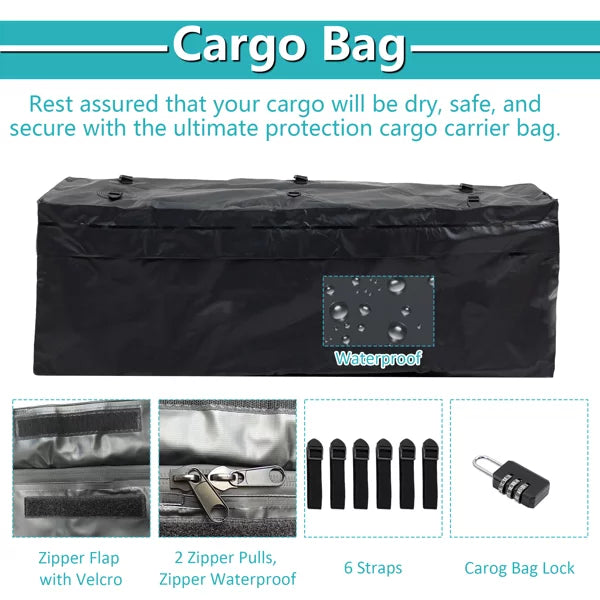Capacity x lb Car Truck Folding net, cargo Net, 24" capacity x SUV Trailer, folding 60" mounted Cargo 500lb for basket Mounted 500 6" Cargo Black Hitched with Basket hook with cargo 60"x24"x6"