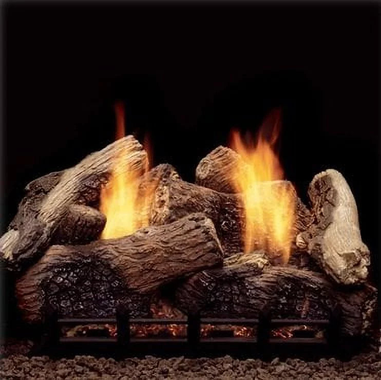Oak BTU 37,000 Gas Gas Natural Berkley Ready with Blaze Burner Logs Remote Natural 30" Monessen Ventless