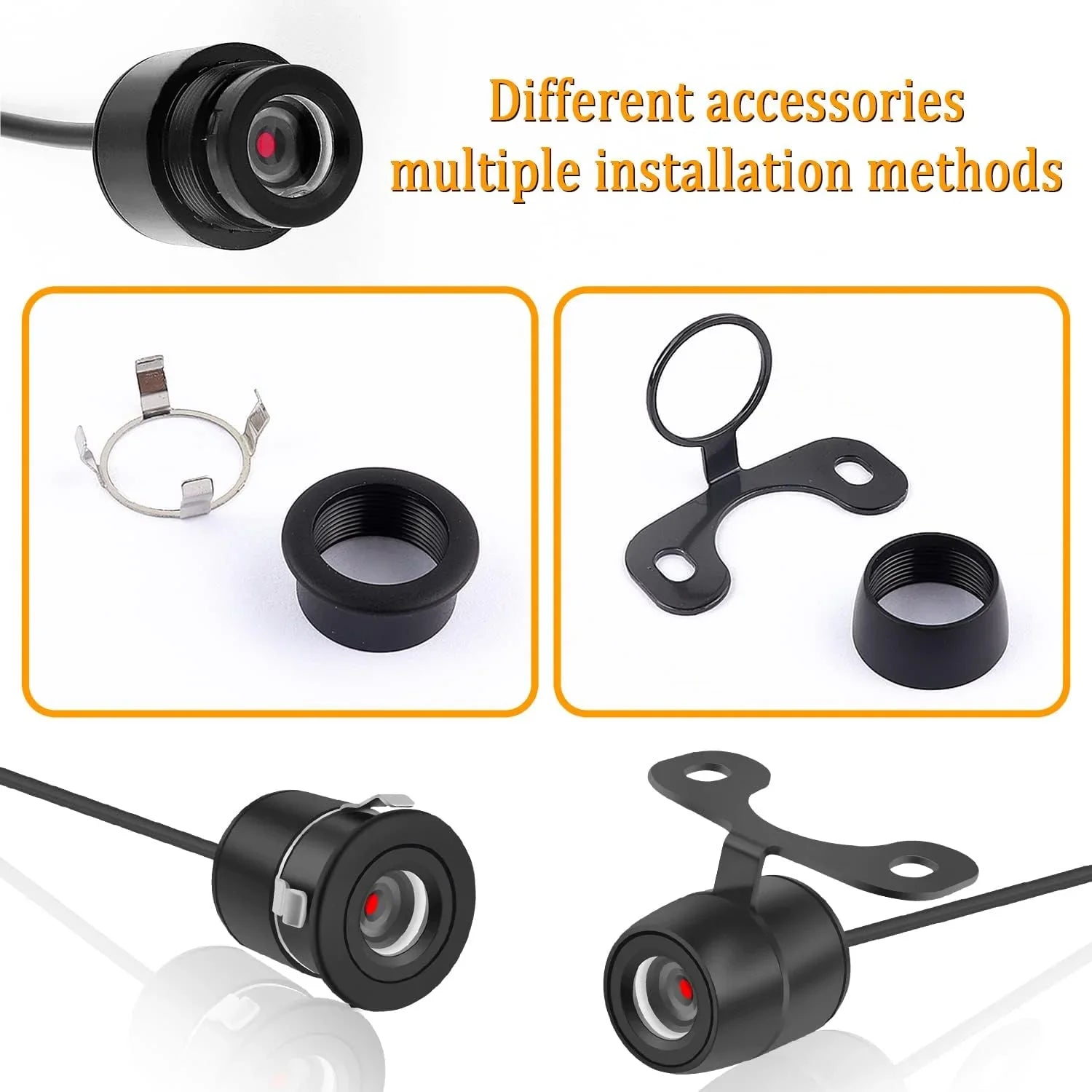 Rear Side Vision] Reverse [HD with - Camera Car Angle] Purpose [170°Wide Design Backup Front Dual Night Camera View -