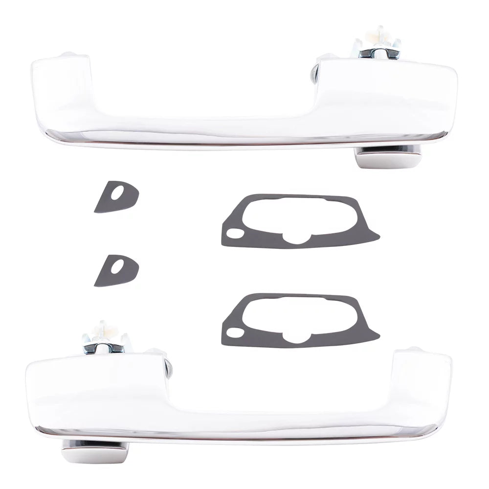 Truck Pickup Pair 55075648 55075649 Handles SUV Rear with Outside Door Chrome Van compatible Replacement Exterior Front Set Brock