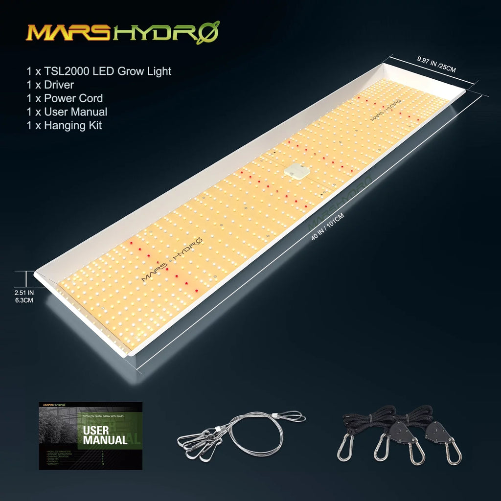 LED 300W 2.5g/W Spectrum Yield Grow Hydro LED Grow Full Light TSL Sunlike 2000 PPE High 2023 Light Max Dimmable Spectrum Mars
