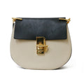Chloé Beige,Black Leather Shoulder Pre-Owned (Fair) Bag
