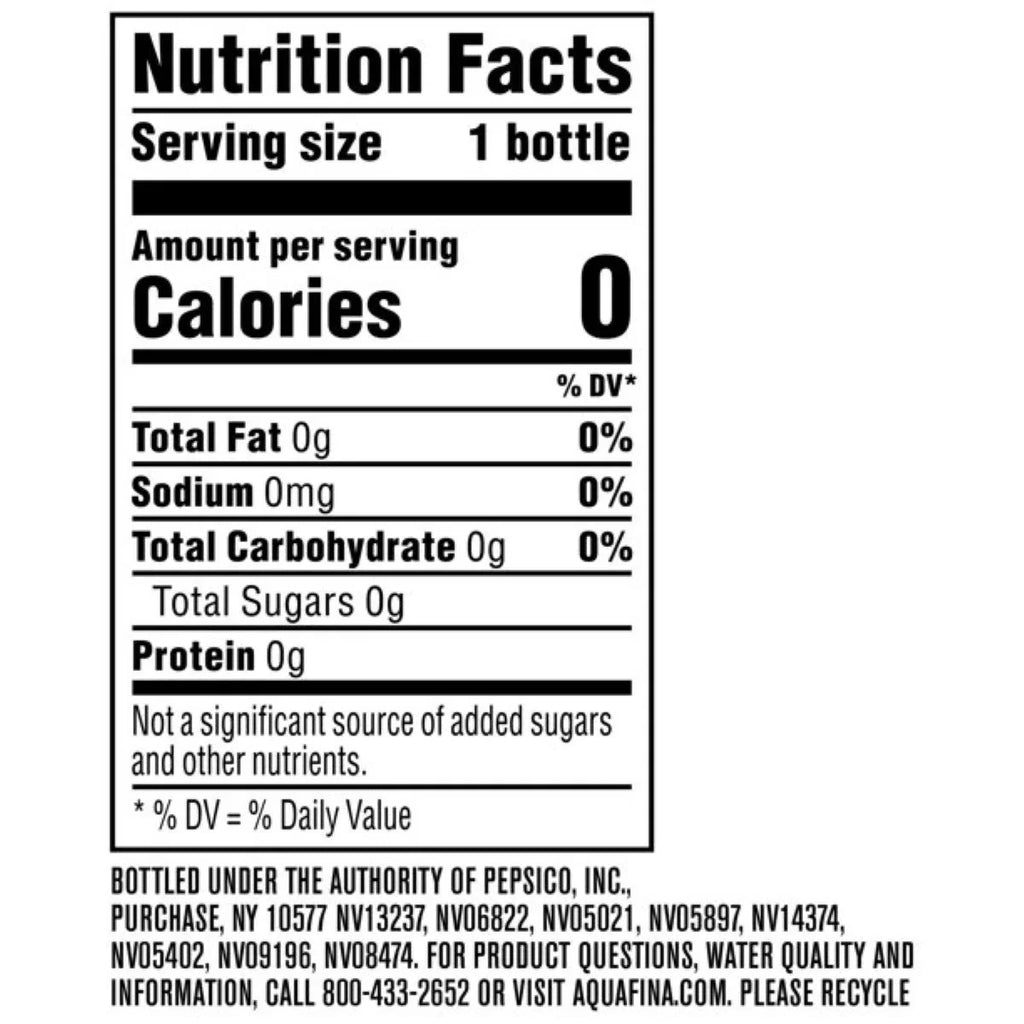 Bottles, 16 20oz of Water Quantity Aquafina