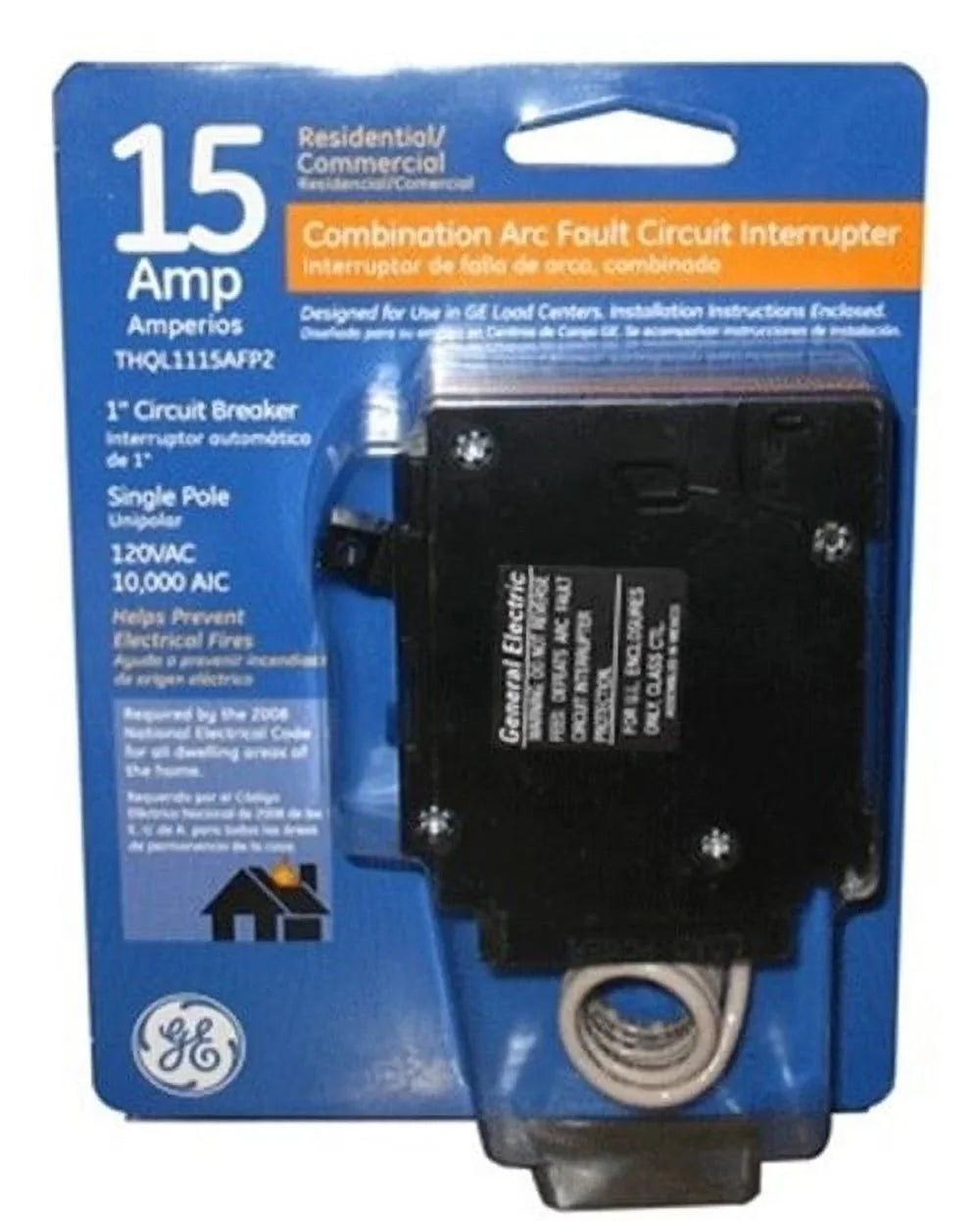 Energy Interrupter, 20-Amp Industrial THQL1120AFP2 Solutions Arc Combo Fault Circuit Pole Single GE