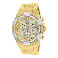 Case BOLT Watch Crystal & Men's Steel Gold-Tone 25868 Bracelet Analog Flame-Fusion Quartz