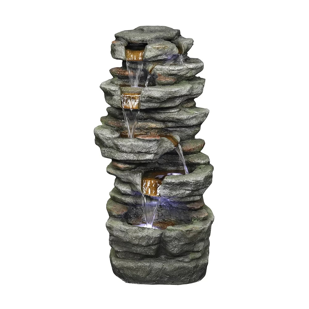 Led with 32.6inches Kmowoo Fountain Rock Lights Water