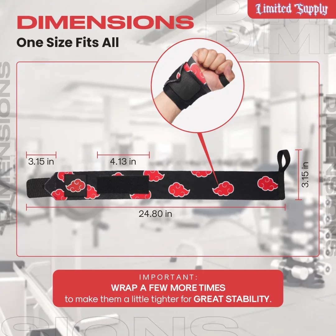 Powerlifting, 2 Women for Duo) and Anime and (Akat Workout - Accessories - Gym Training, Strength Improve Wraps Purple Pairs Weightlifting, Support Straps Men Bundle Lifting 24" Wrist