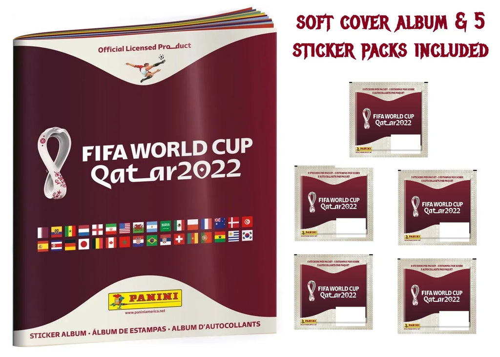 5 Cover) Qatar Cup Fifa Included Sticker Pack Panini (Soft World With 2022 Album