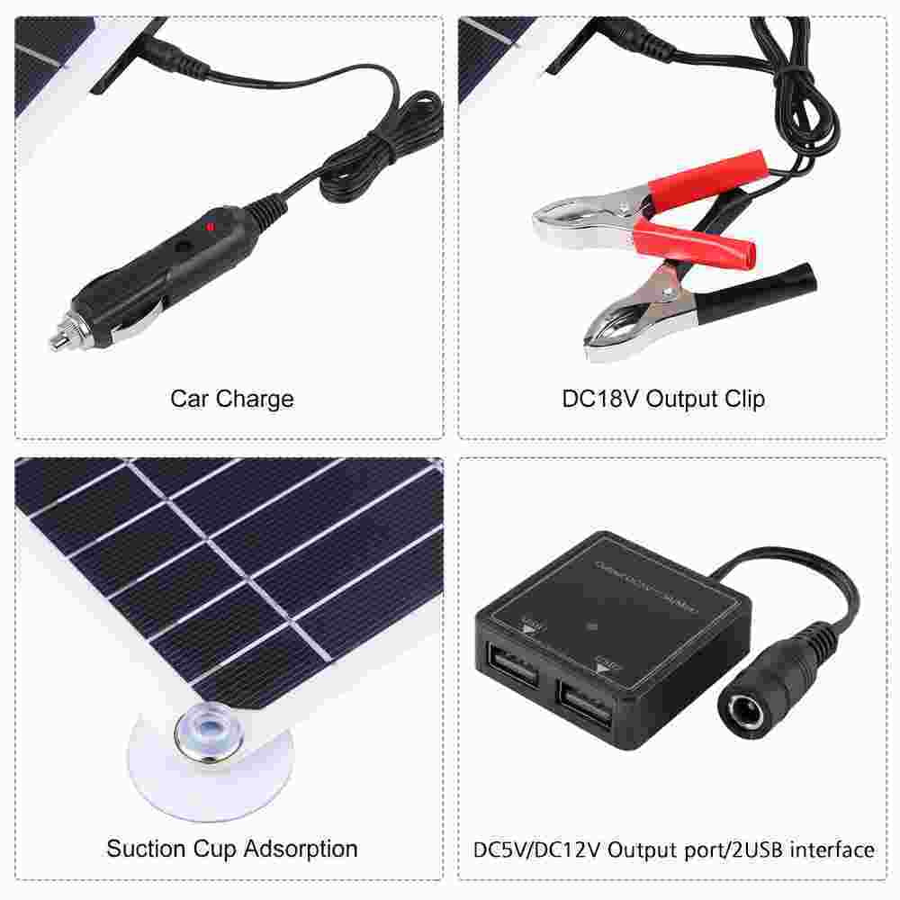 kit 200W outdoor car charge solar panel charger with home source solar light MDHAND controller camping emergency