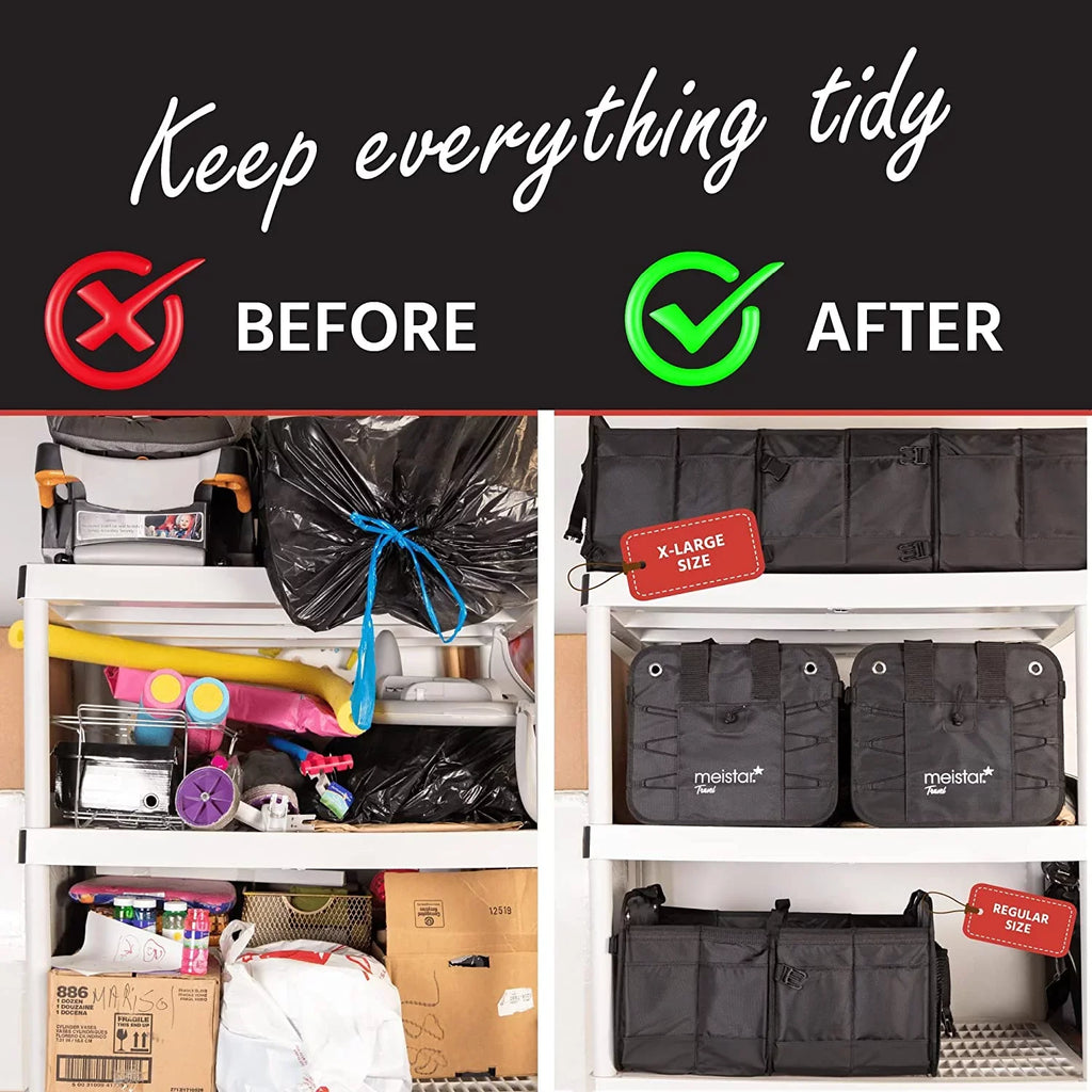 Compartments Auto and for Portable meistar Collapsible Organizer Car Storage Multi Trunk