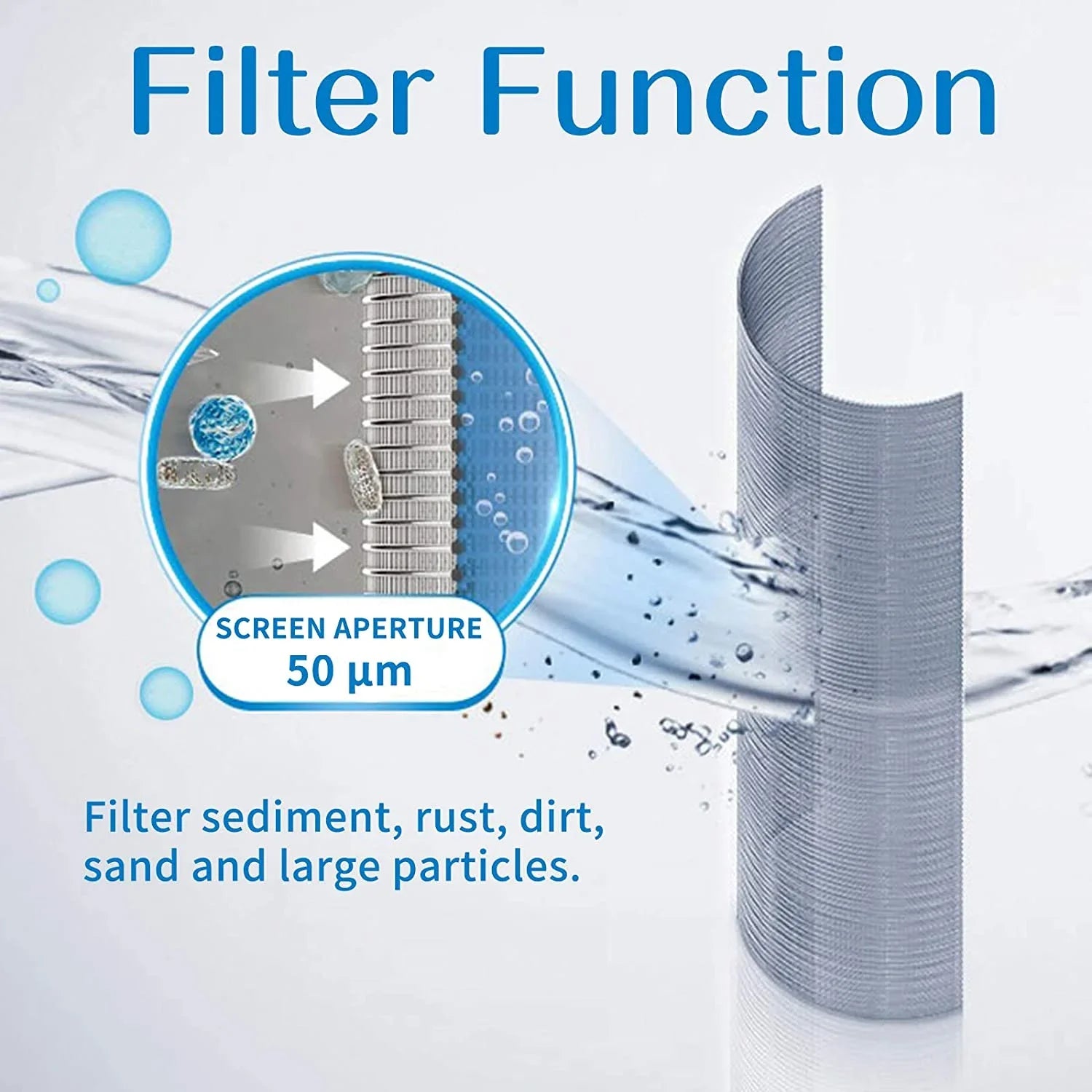 Filter, Roastove Contains Spin for Two Sediment Push-to-Connect Fittings, House, Rated Pre-Filter Down at 50 3/4" Water Micron Whole