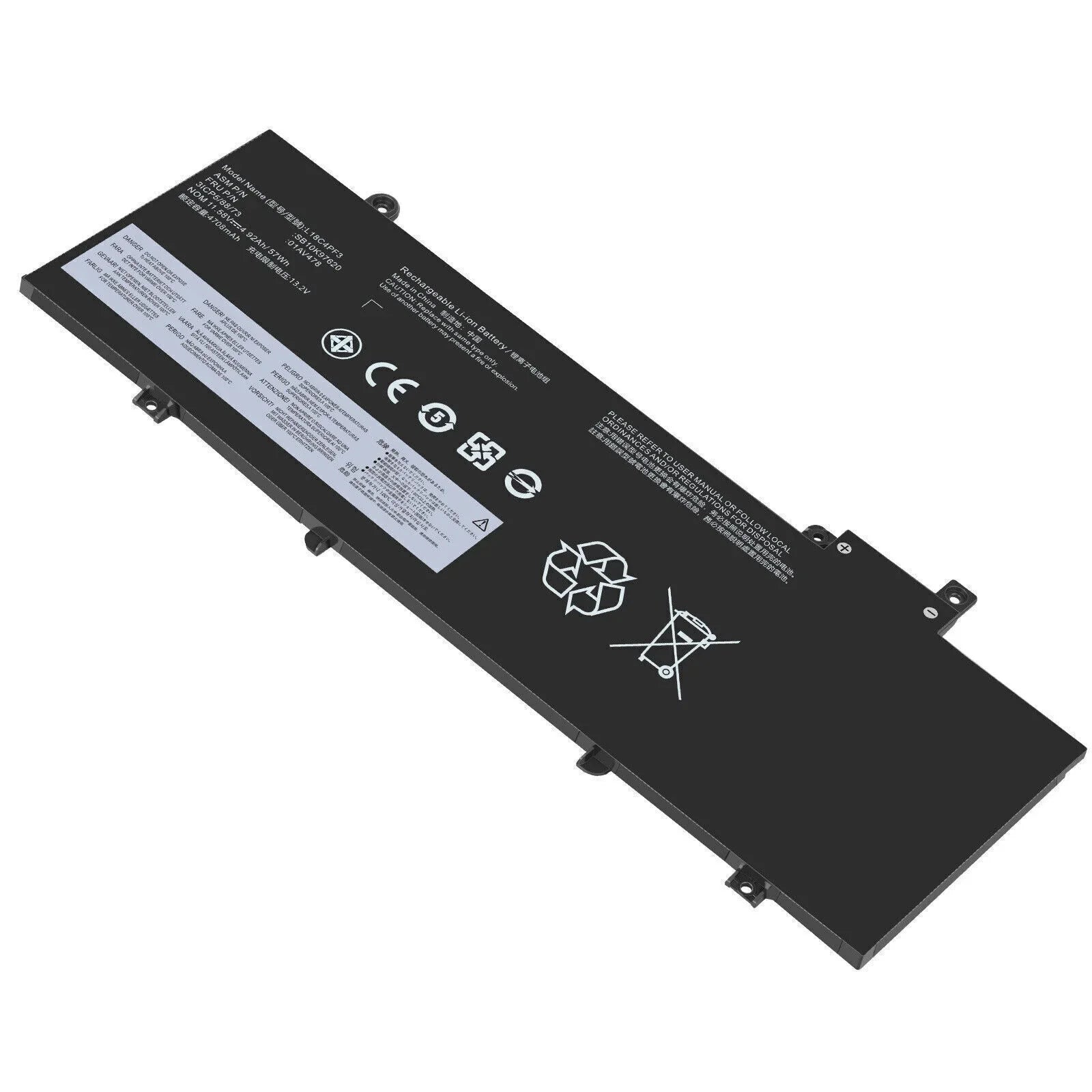 Lenovo 01AV479 Battery For ThinkPad SB10K97620 L17M3P72 01AV478 OEM T480S 57Wh