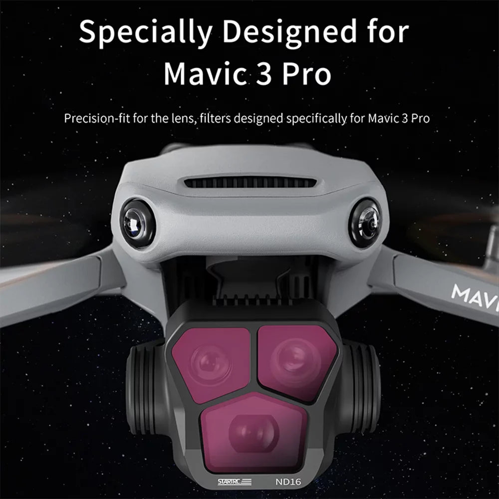 '-reflective Compatible DJI Aluminum with Mavic Filter Optical Glass 4-Pack Waterproof AGC 3 moobody Material ND8/ND16/ND32/ND64 Pro Coatings Lens Filters Scratch-resistant