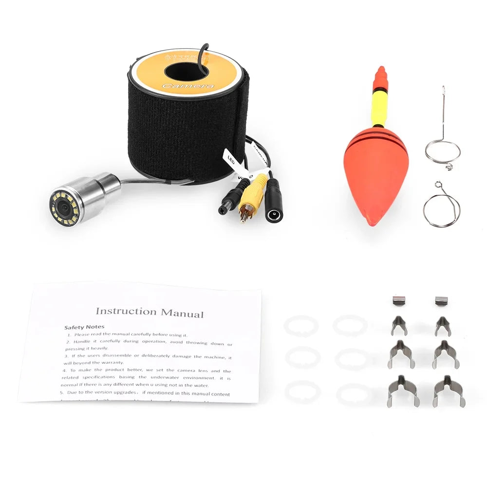 Fishing moobody 1200TVL Night with 15m/30m/50m Cable, Underwater Vision LEDs Camera Viewer, 12