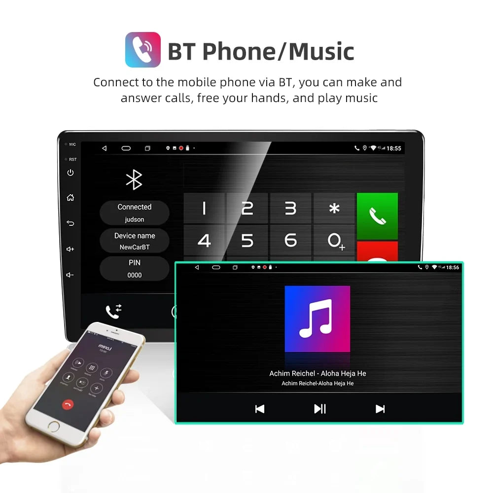 Camera Honda for 9" with Car CRV Screen Stereo Double 2007-2011 with Radio Carplay Touch Din JMANCE Backup Apple