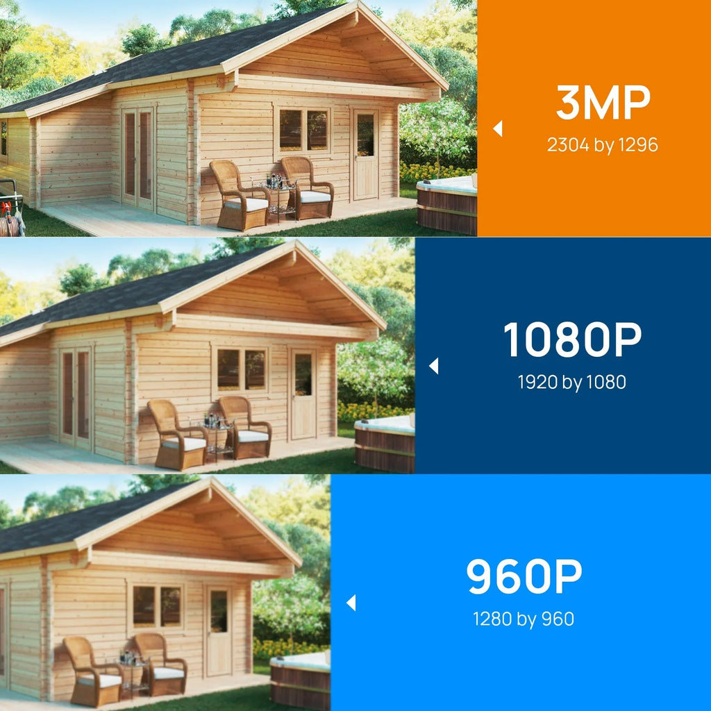 Hard 3MP Audio,IP66 Vision,Motion Waterproof,64ft Hiseeu Wireless System 8Pcs Cameras WiFi Wireless 3TB Security Security Home System Night IR WiFi 2-Way Drive, Security Detect Camera with with