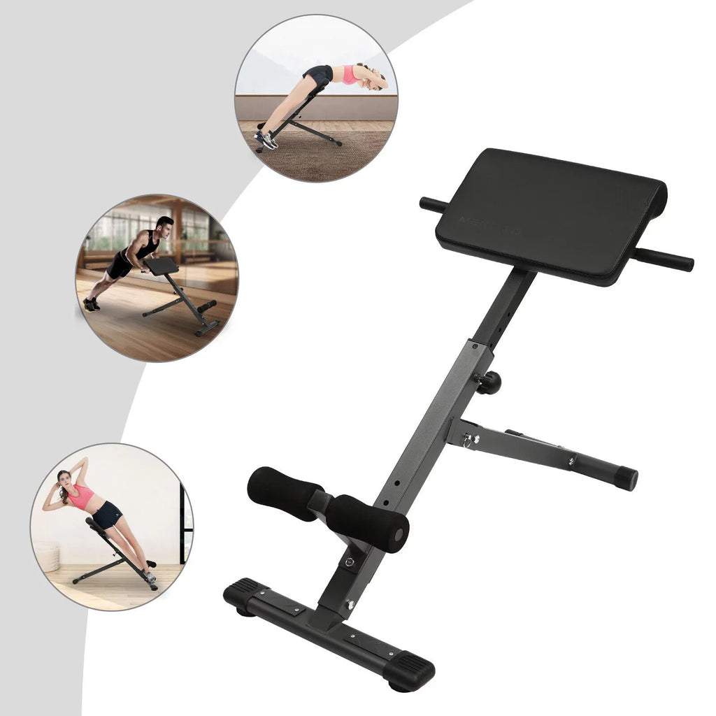 Workouts Roman Machine Bench 330 Home up Sit Adjustable Extension Black Chair for lbs 5-Level Gym