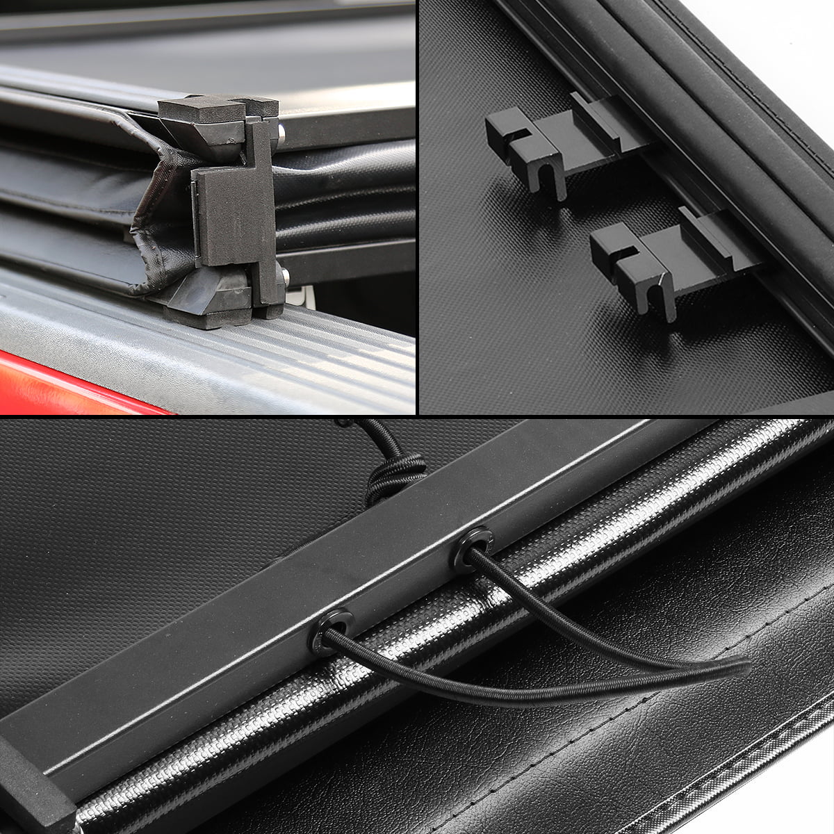 to Adjustable -Fold For Top Frontier Trunk Tri DNA Motoring Nissan 2005 Cover TTC-TRISOFT-045 Soft Fleetside Bed 5' 2021 Tonneau