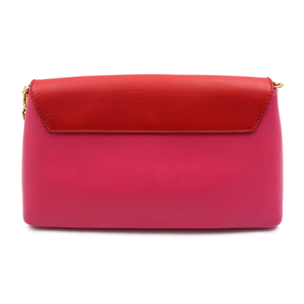 M54501 red bag shoulder leather gold Louis hardware VUITTON pink LOUIS Vuitton love Pre-Owned chain (Good) note