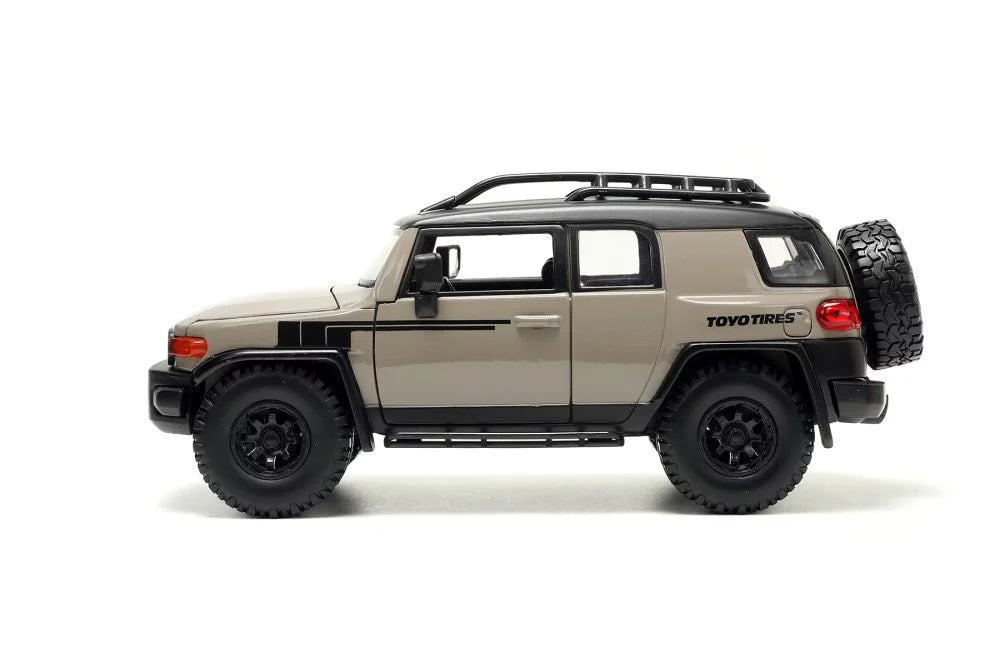 Jada w/ Toyota scale 1/24 Roof Rack Cruiser Diecast Beige Toys FJ Car 34008 - - and Extra Wheels,