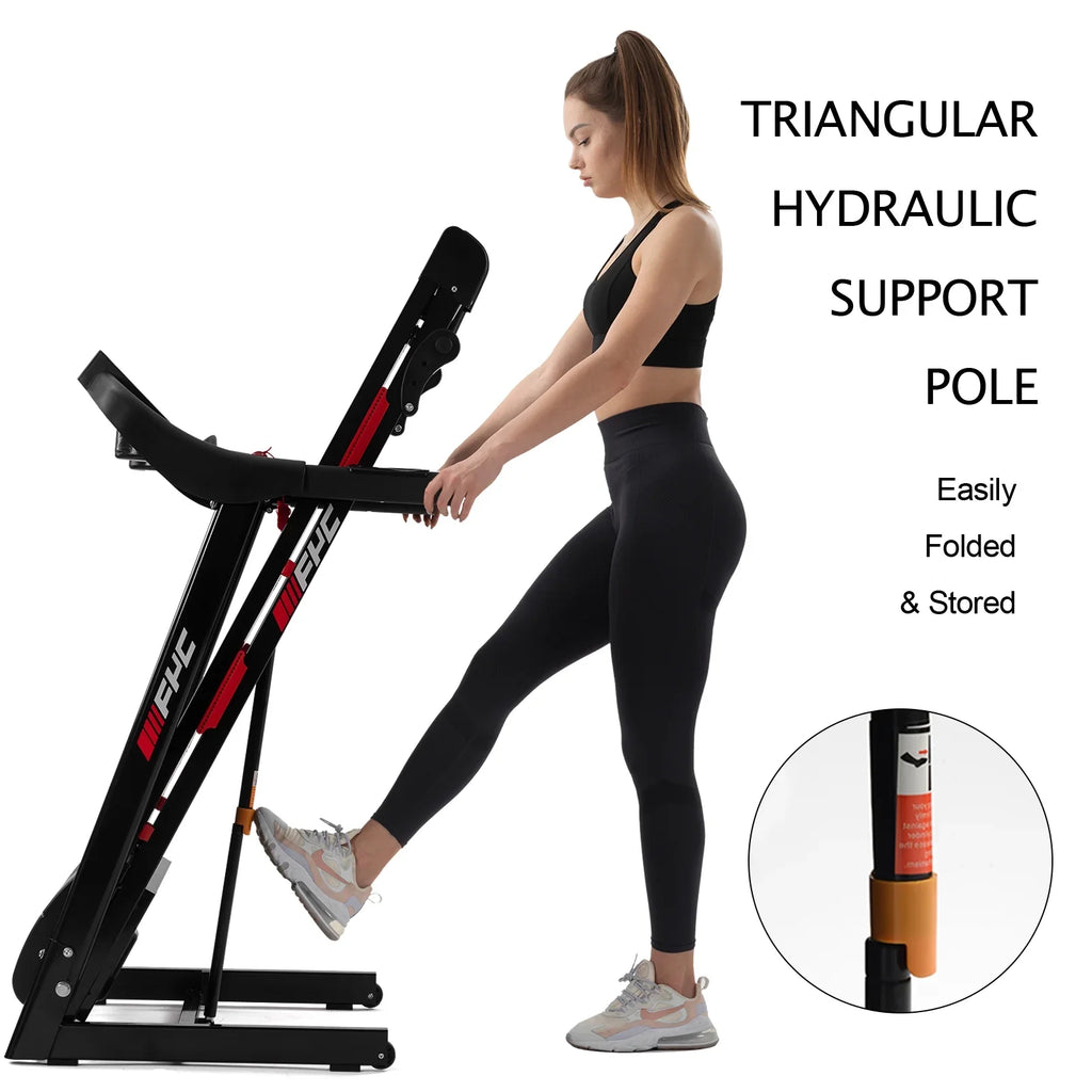 Home FYC 16KM/H Exercise Machine - Folding LBS Weight 330 Treadmill Foldable with Incline/, Capacity Electric Dcenta for Max 3.5HP Speed Running Gym Home Treadmill Workout Easily Assembly,