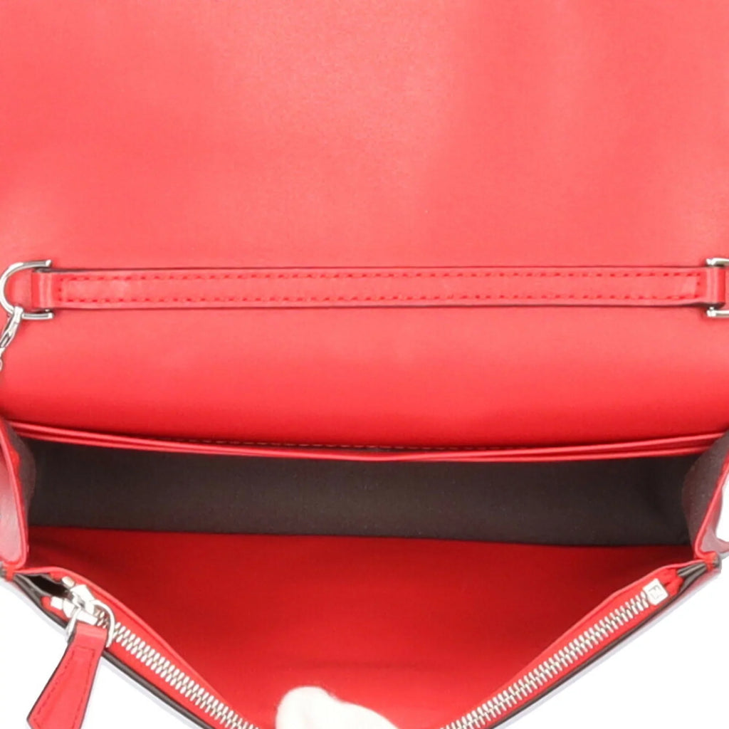 ladies (Good) Fendi red chain Pre-Owned calf bag shoulder