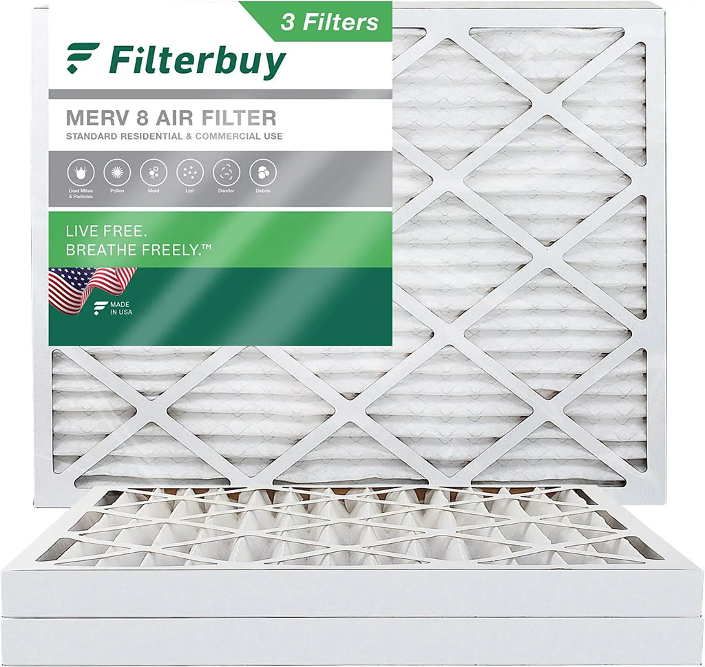 Filters 8 Air Furnace 12x18x2 Pleated (3-Pack) MERV Filterbuy AC HVAC