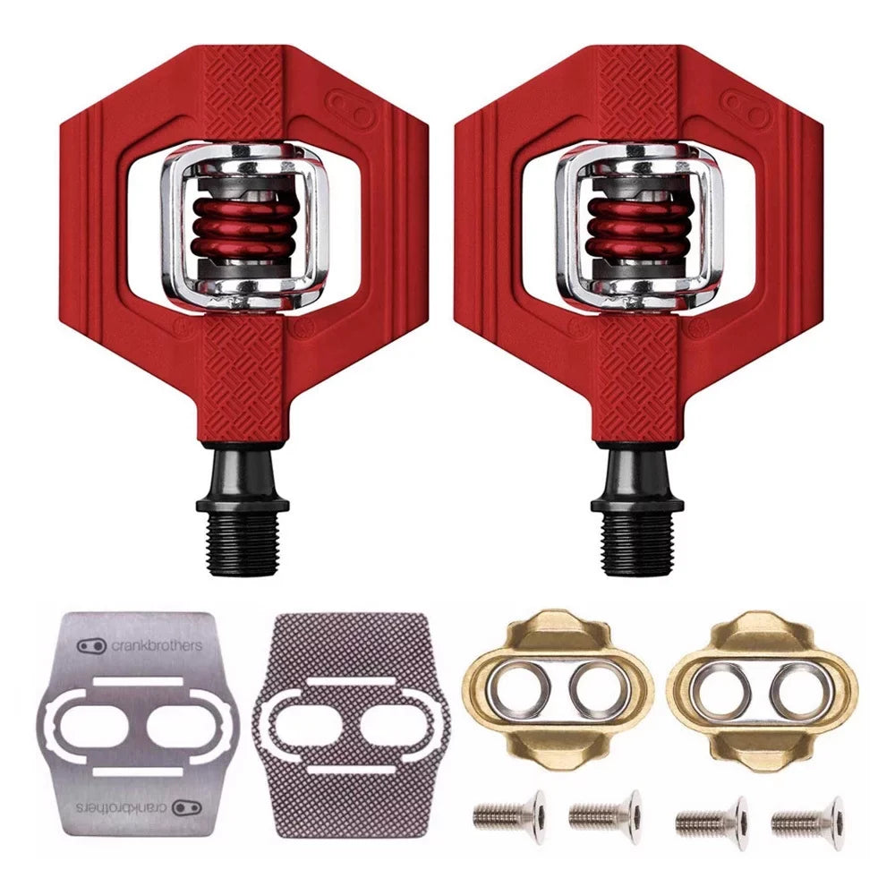 Shoe Shields and Cleats Candy Bundle Bike with Crankbrothers 1 Pedals (Red)