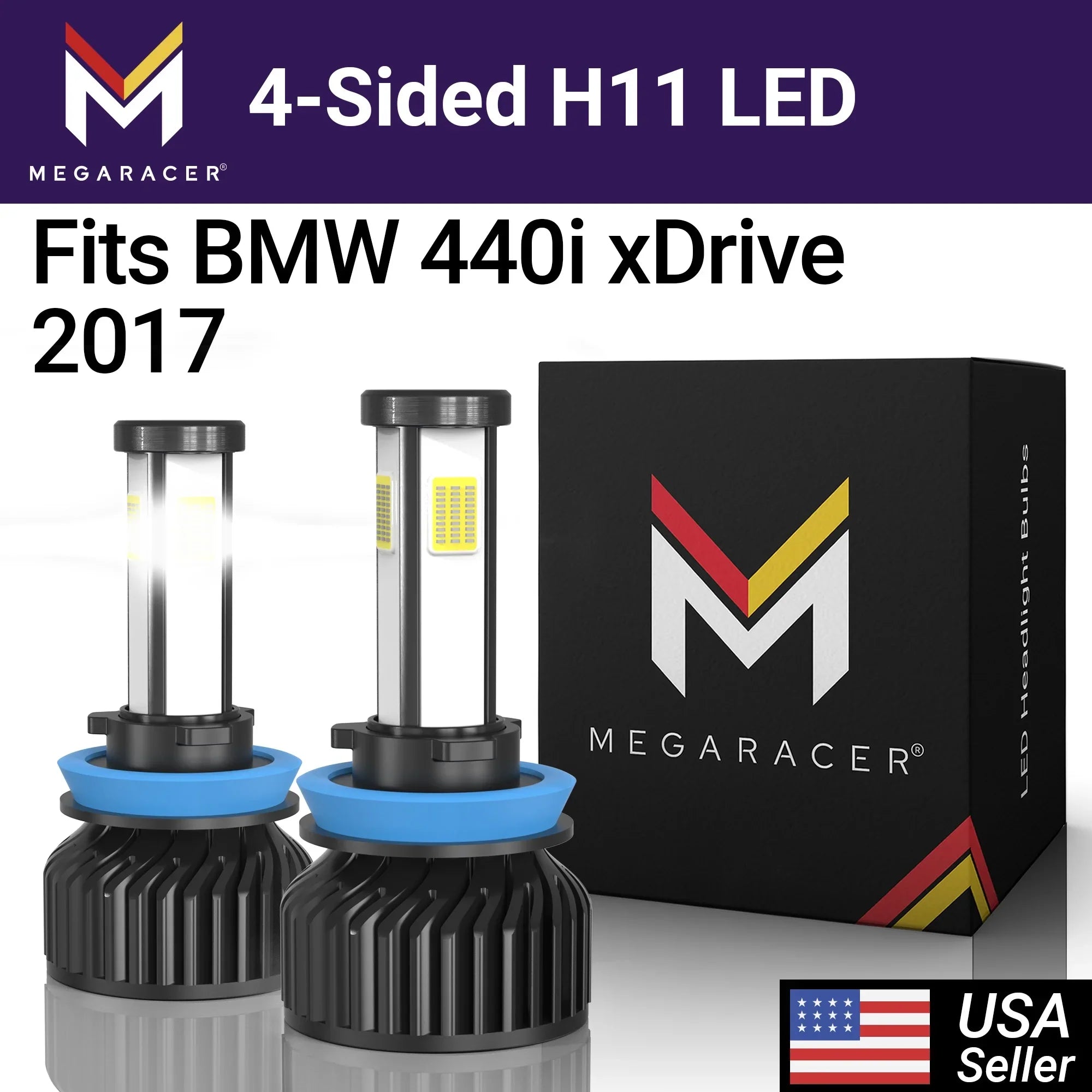 Automotive 440i 2017 Replacement H11 BMW BMW H9 4 LED xDrive 12V Sided 440i Mega Light xDrive White Bulbs Racer Fog Headlight H8 60W Diamond 17 6000K 10000LM