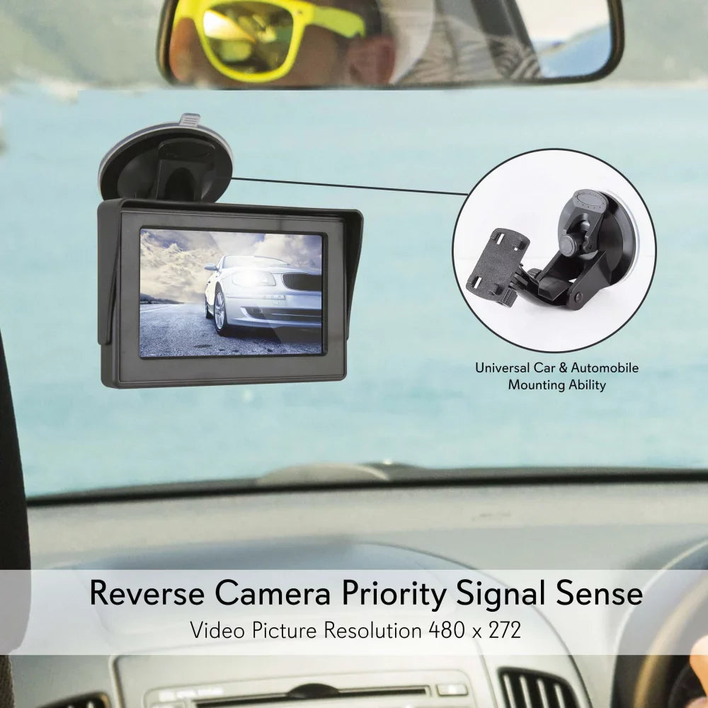 Pyle Wireless Reverse Safety/Vehicle Parking View Camera Car Backup Monitor Waterproof System Rear