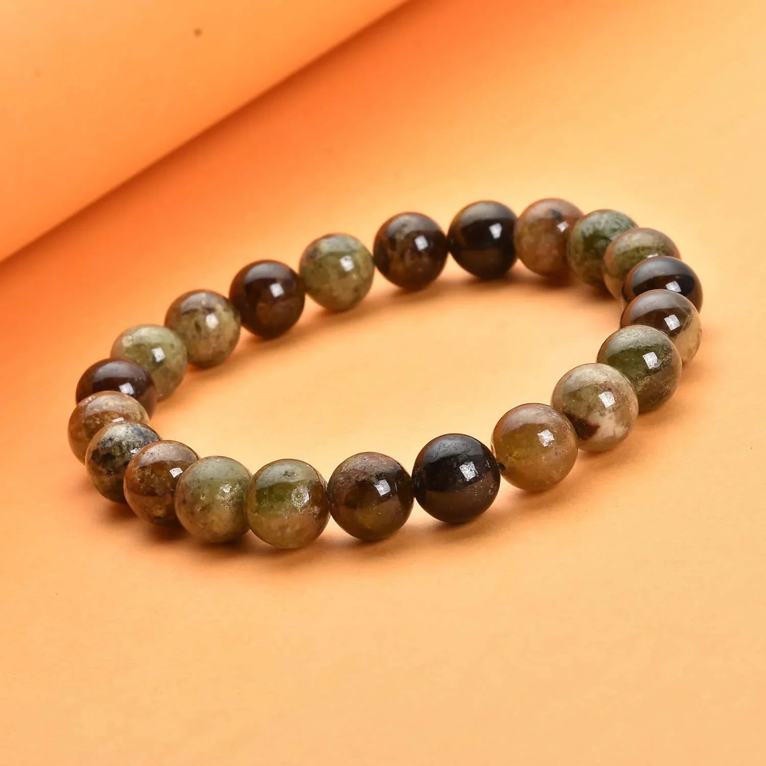 Beaded 8-10mm 155 Mom Green Gifts for Day Shop Women Stretch Ct Mothers for Garnet Bracelet LC