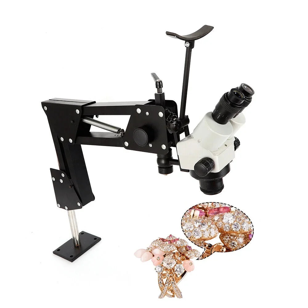 Inlaid Stand Setting Gem Spring Microscope Bracket Micro Multi-Directional Diamond ZhdnBhnos Machine Tool Mirror with Making Jewelry
