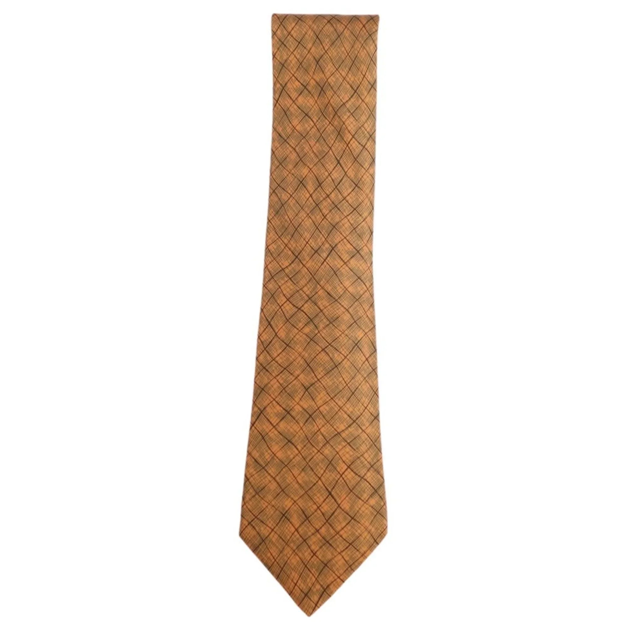twill men's (Good) 100% HERMES orange Hermes Pre-Owned silk tie