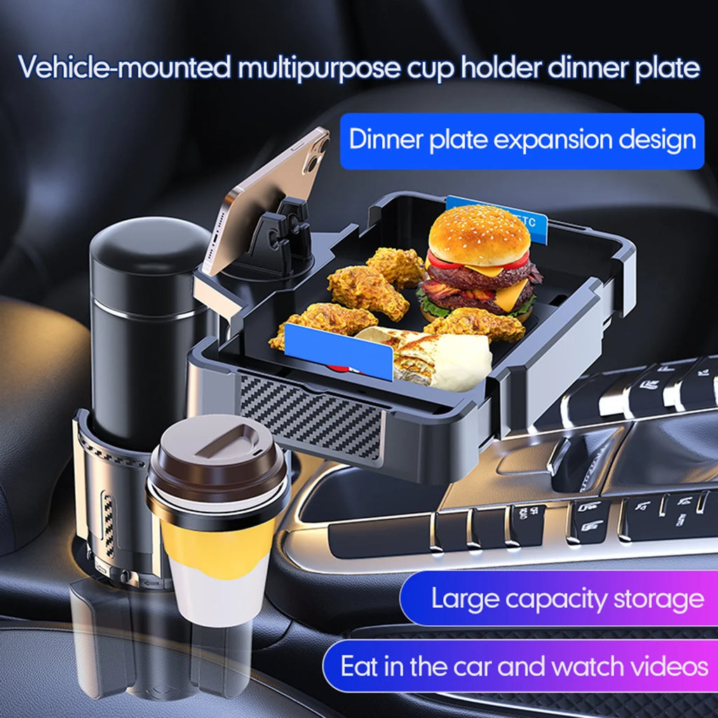 Holder Versatile Multifunctional 4IN1 Tray Holder for Cup Car Dual moobody Storage Rack, and Expander Snack Phones, Tray Cup Drinks