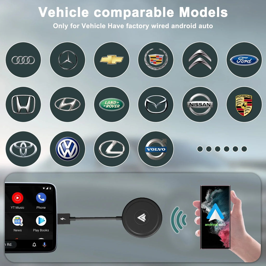 For Converts Cars Adapter Dongle Auto Auto Wireless to Android Wireless Phones