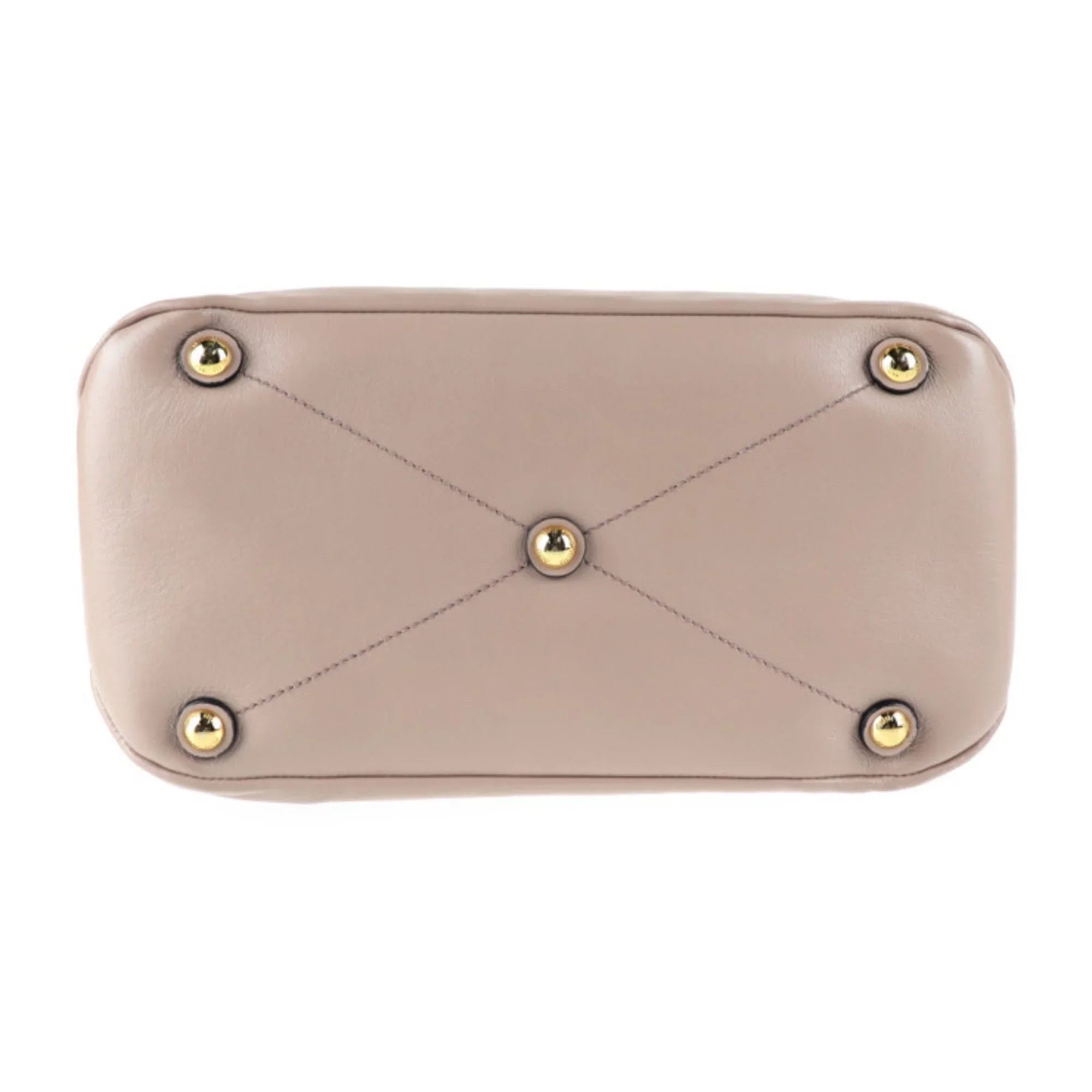 CAMMEO beige (Good) pink handbag Miu Miu RN1079 MIUMIU 2WAY leather Pre-Owned