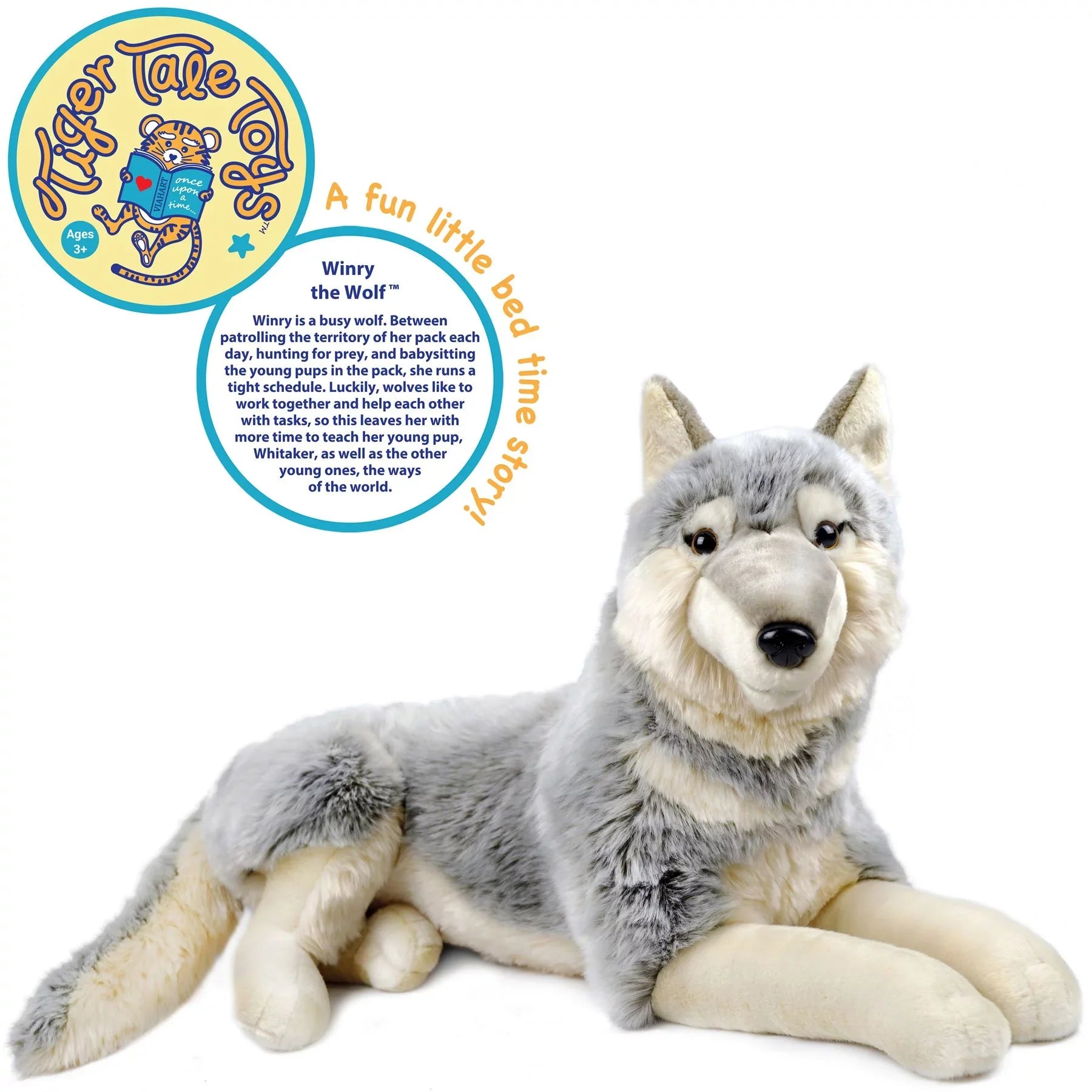 '- - by Stuffed Plush Inch The Including Tiger Winry Wolf Dog Measurement) Tail 27 Tale Toys Animal (Not