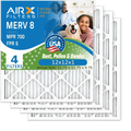 Electrostatic 5 Premium 12x12x1 MERV Air Comparable USA Pack FILTERS Pleated 12x12x1 8 Filter Made 4 MPR Furnace Conditioner AIR. AC Filters HVAC 700 FPR WICKED to Filter by & CLEAN AIRX Air