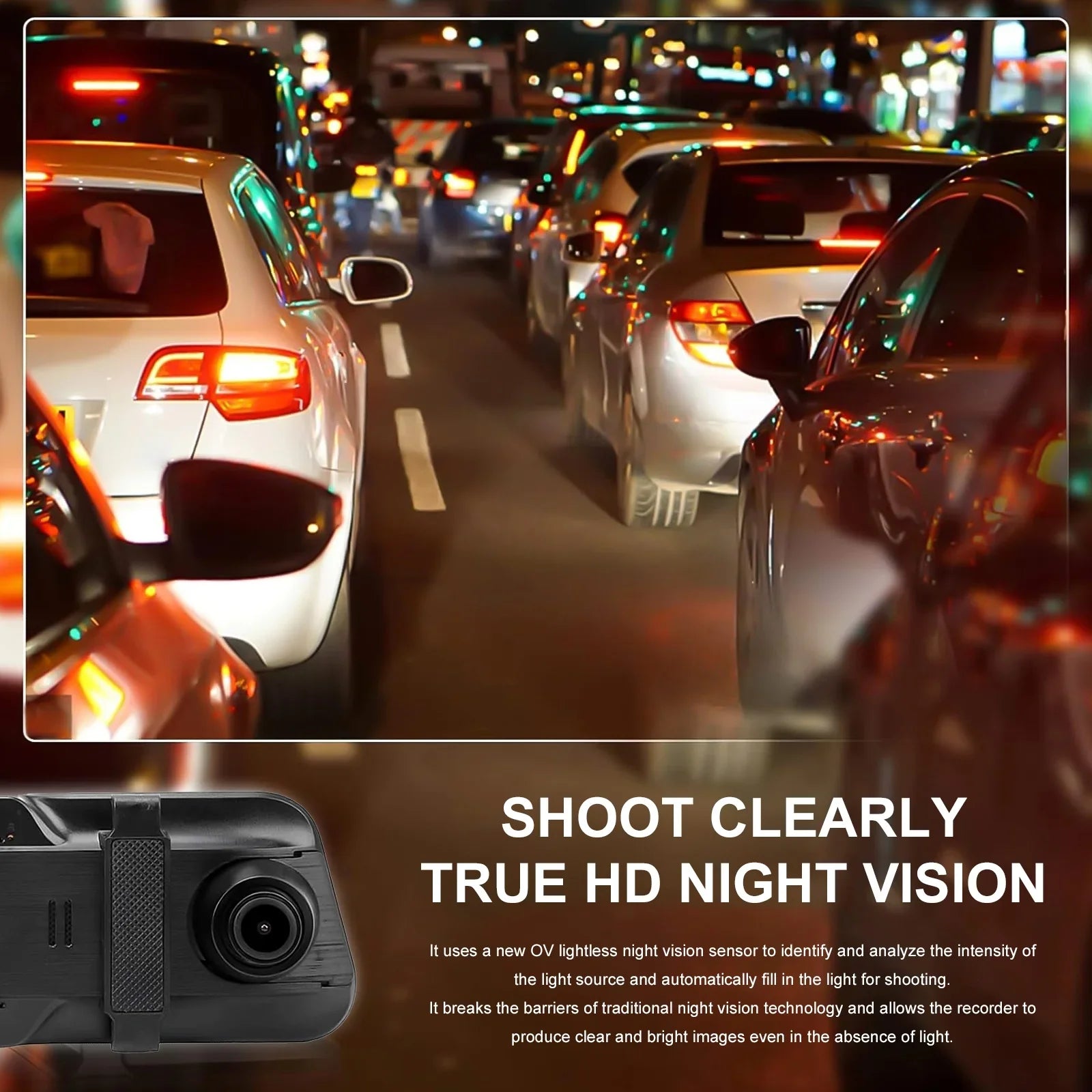 Camera,G-Sensor, Angle,with Backup Cable Rear 170° Front Cam,Kepeak FHD Monitor, and Wide Meters Full Mirror Touch 5.5 Dash 1080P Screen View Parking 10"