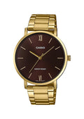Dial Gold Burgundy Casio MTP-VT01G-5B Minimalistic Watch Tone Analog Men's