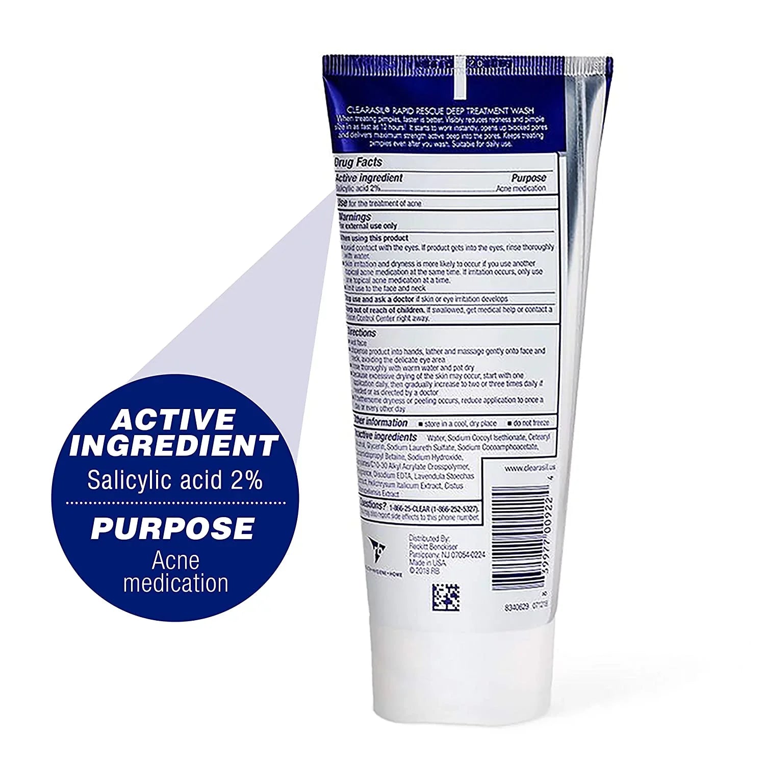 Treatment Each Rescue Deep Rapid 6.78 Clearasil Pack 3 Wash,