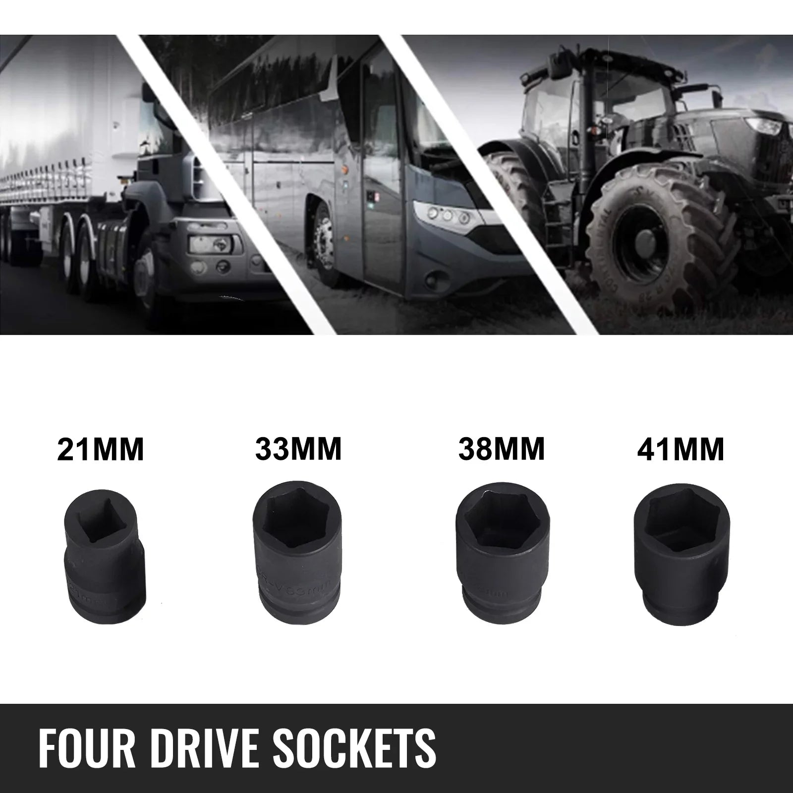 Lug 4 Labor Wrench Sockets Lugnuts Multiplier Torque Saving w/ Nut BENTISM Set Case 1:58