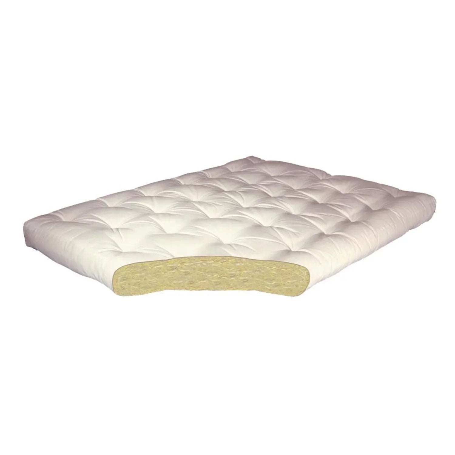 All Microfiber Cotton Futon Mattress-Color:Tan 4" Tan Microfiber,Material:Cotton,Quantity:1 Queen #604