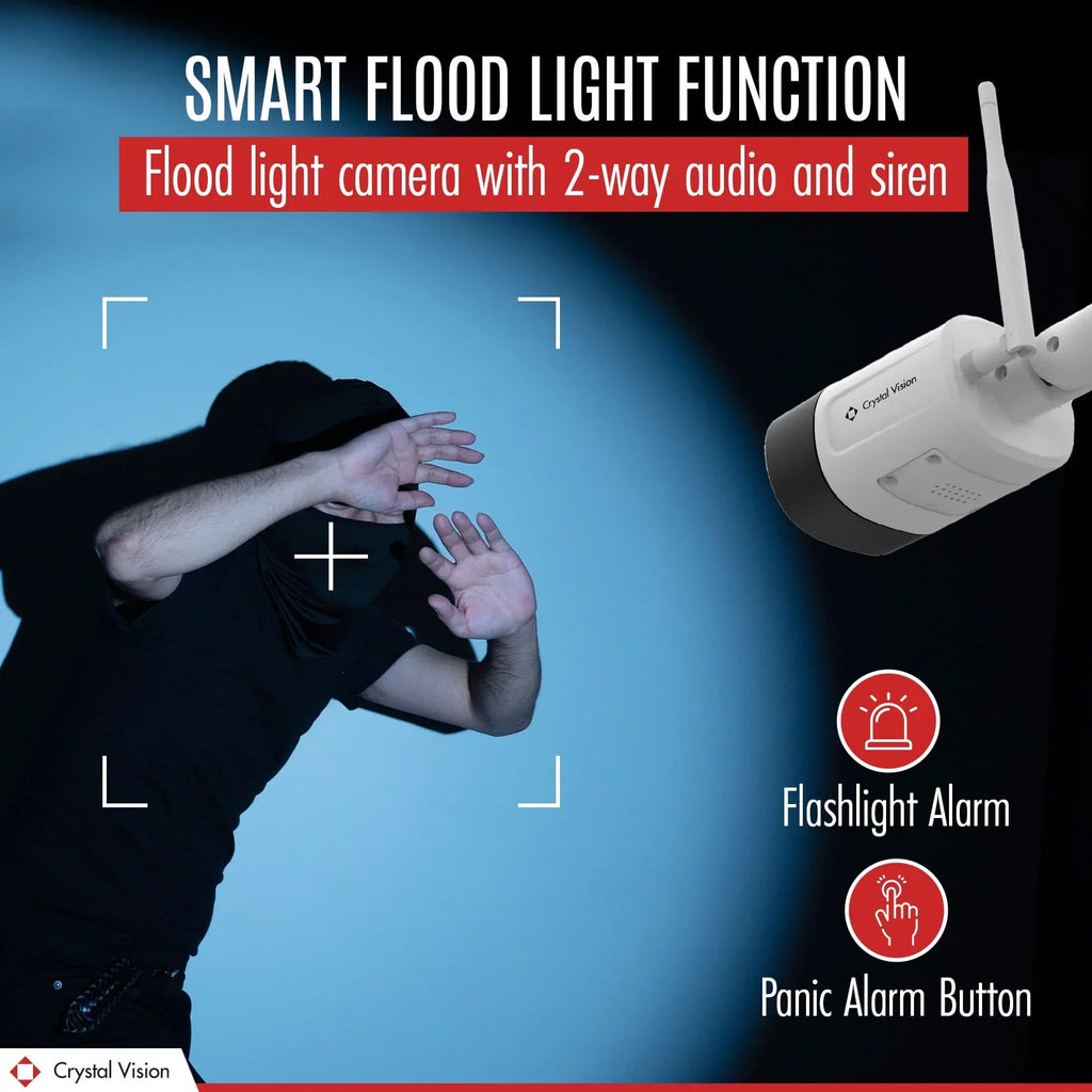 [8CH] Audio w/ Monitor, In Cameras Way System NVR 3MP CCTV Built-In HD 10.1 Floodlight Surveillance Vision Crystal 6X Siren 2 Wireless
