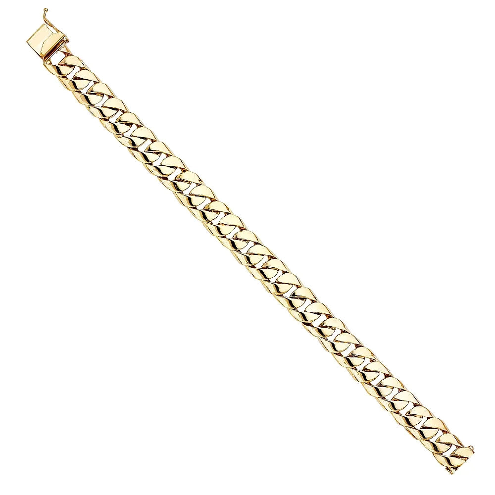 Gold 35.4 Link - Yellow Gift 14k Gold Bracelet | for Women for Men’s | 14KY Weight 8.5" | and Bracelets Chain Men Elegant Jewelry Cuban