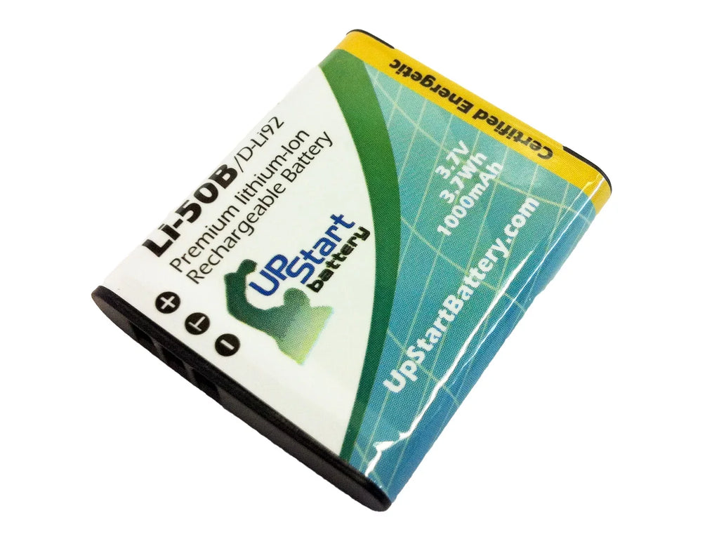 Battery TG-620 Battery Lithium-Ion) UpStart 3.7V, Replacement Camera Digital (1000mAh, LI-50B Pack Olympus 2x for Battery - - Olympus