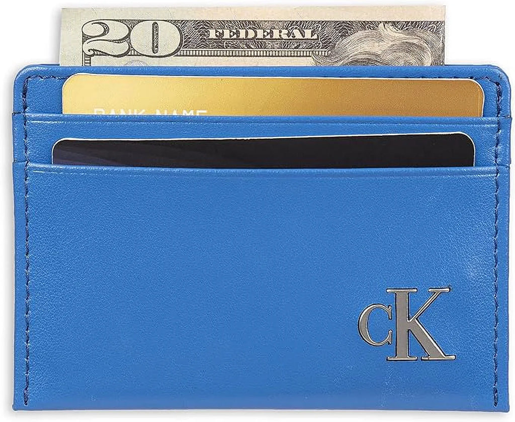 Men's Monogrammed Klein Logo Calvin Card Open-Blue Case