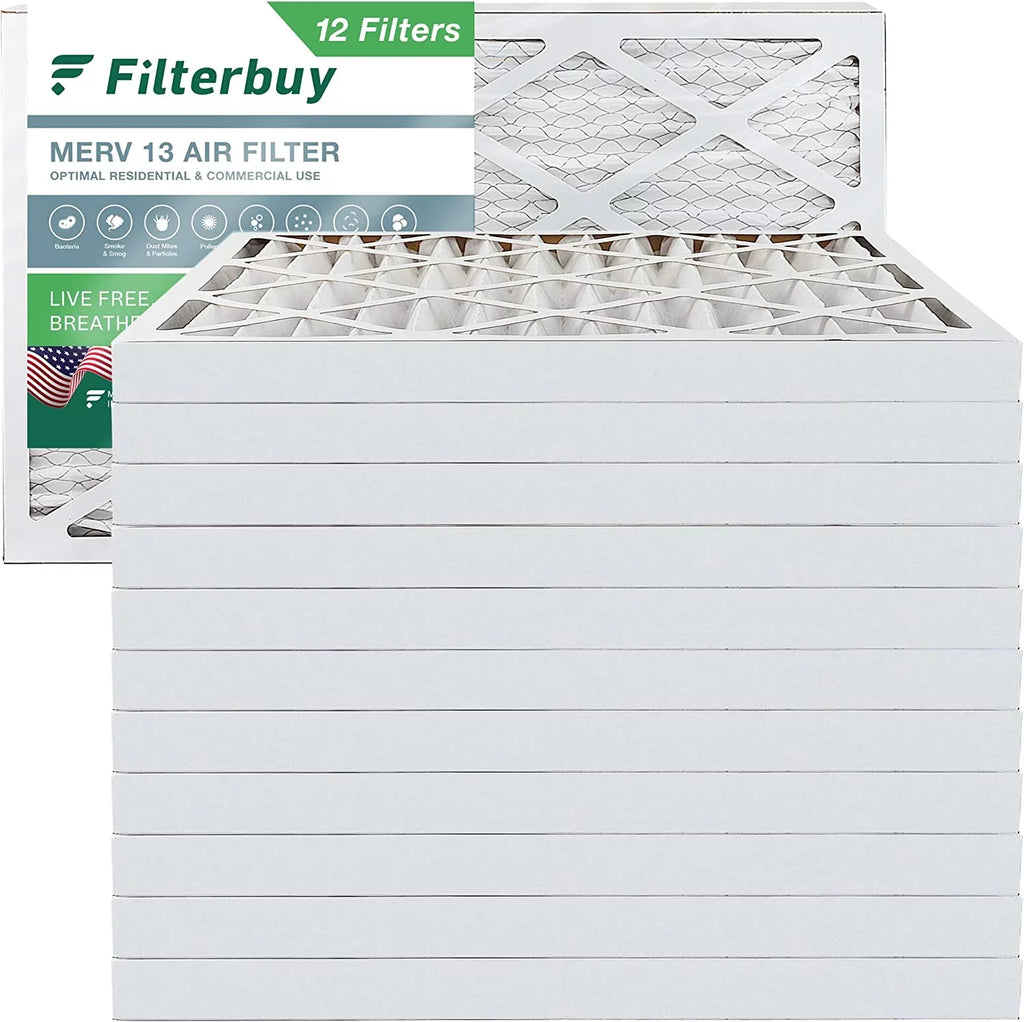 MERV Air Furnace 13 HVAC Filterbuy Pleated 8x24x2 Filters AC (12-Pack)