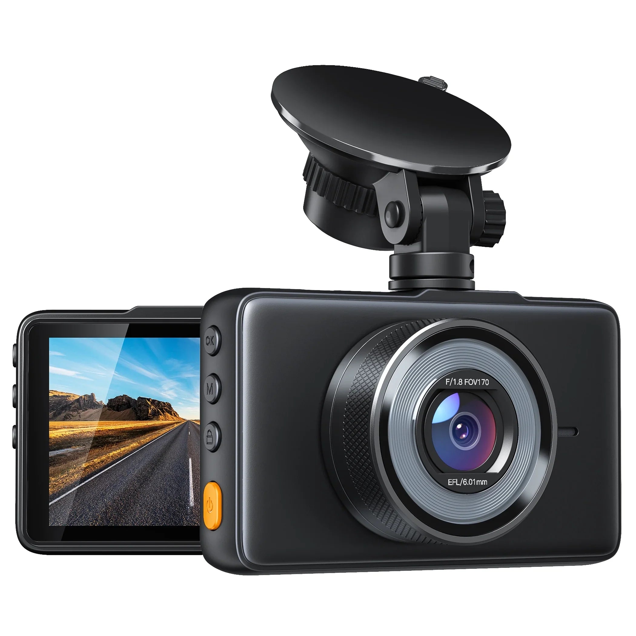 C450 FHD APEMAN Black Angle Cam Screen, Parking Monitor, 170° Camera 1080P 3" Dash Car Wide
